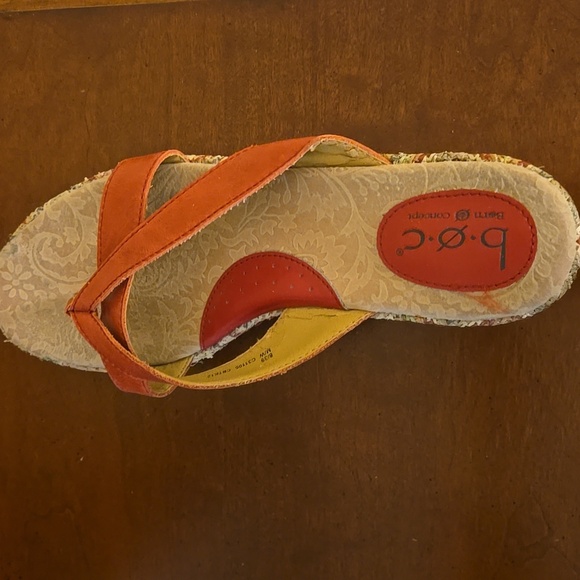 b.o.c. Orange Wedge Sandals - Picture 2 of 5